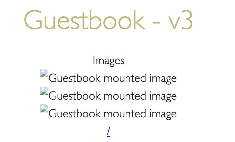 Guestbook broken images